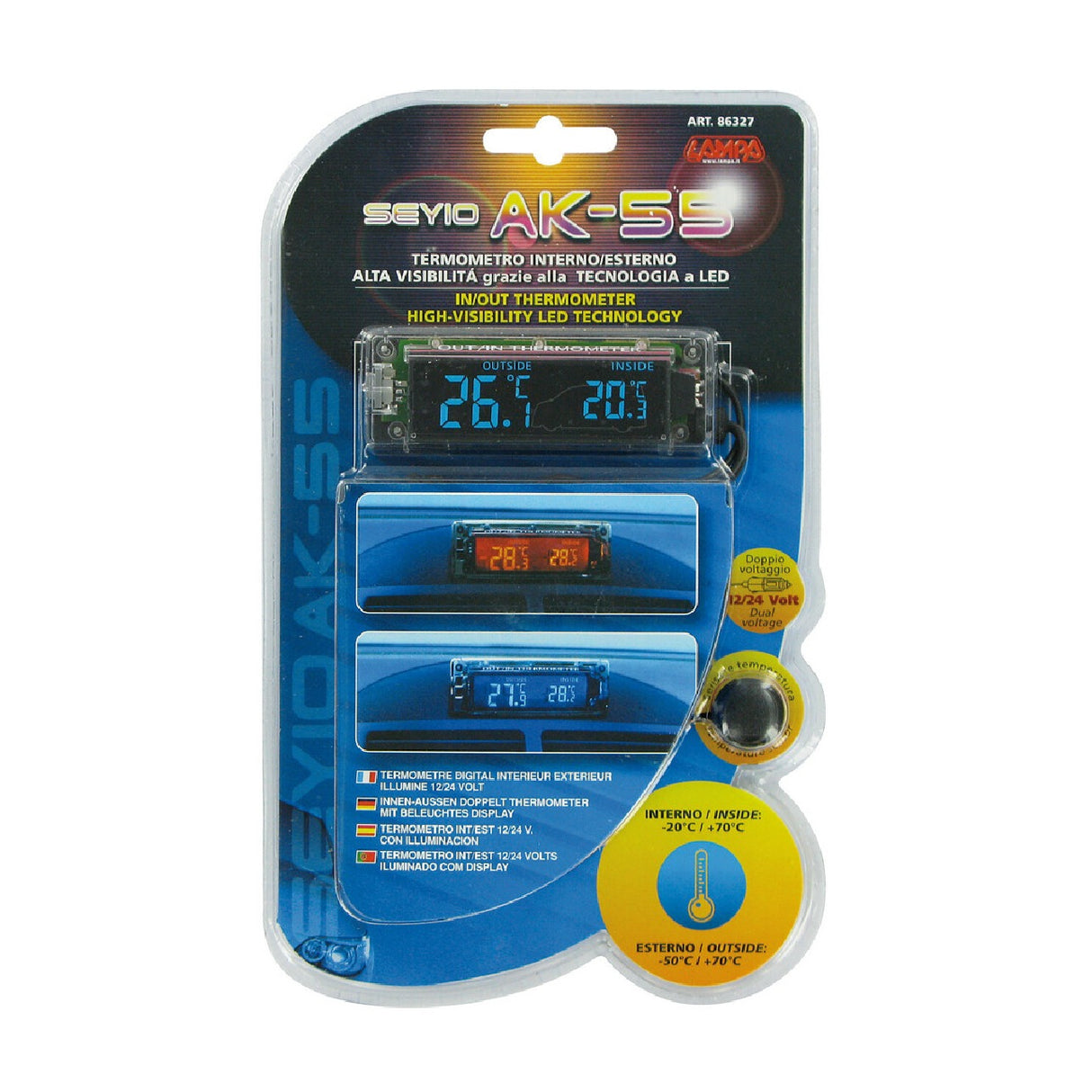 Lampa Seyio AK-55, Thermometer - 12/24V