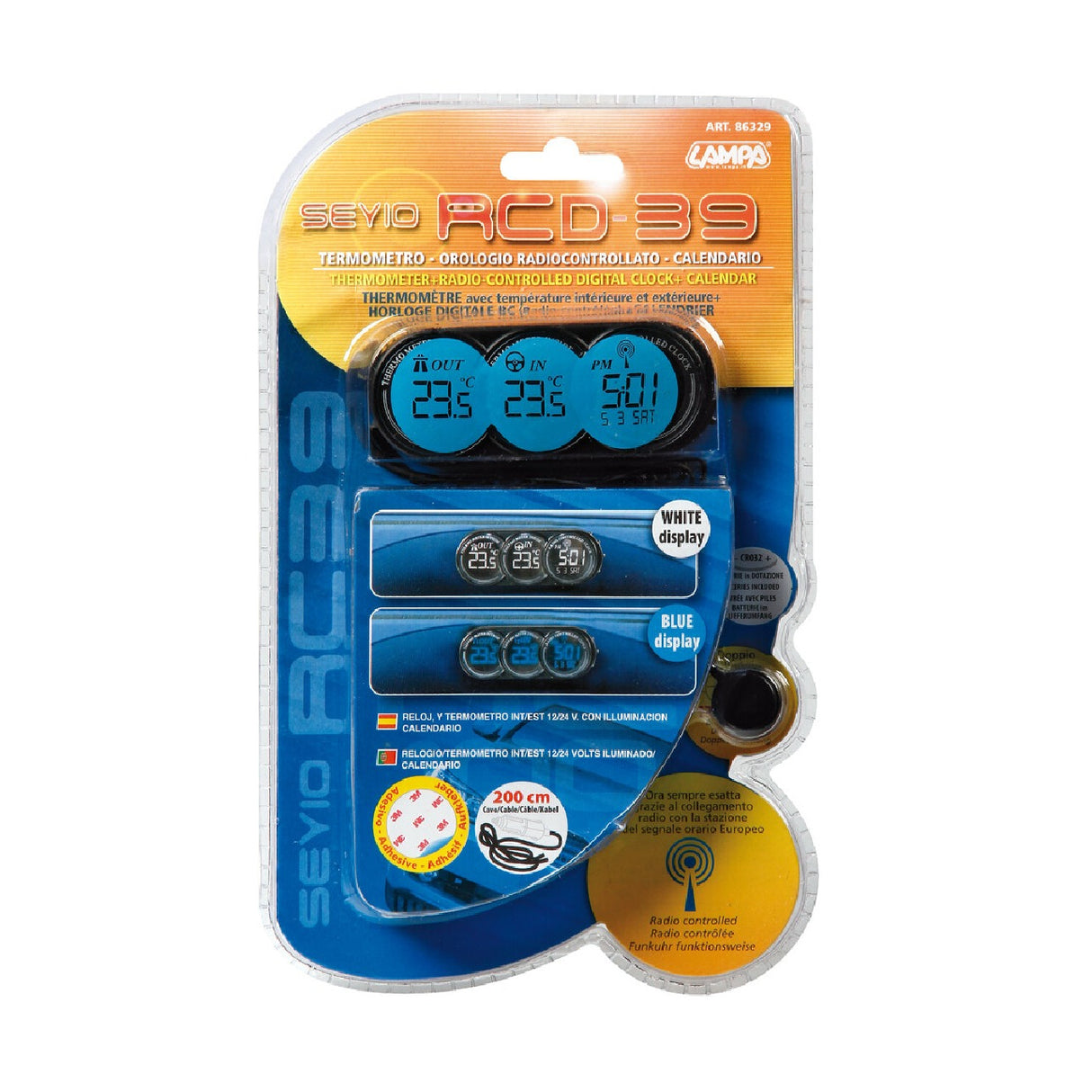 Seyio RCD-39 Multifunction Clock Lamp - 12/24V