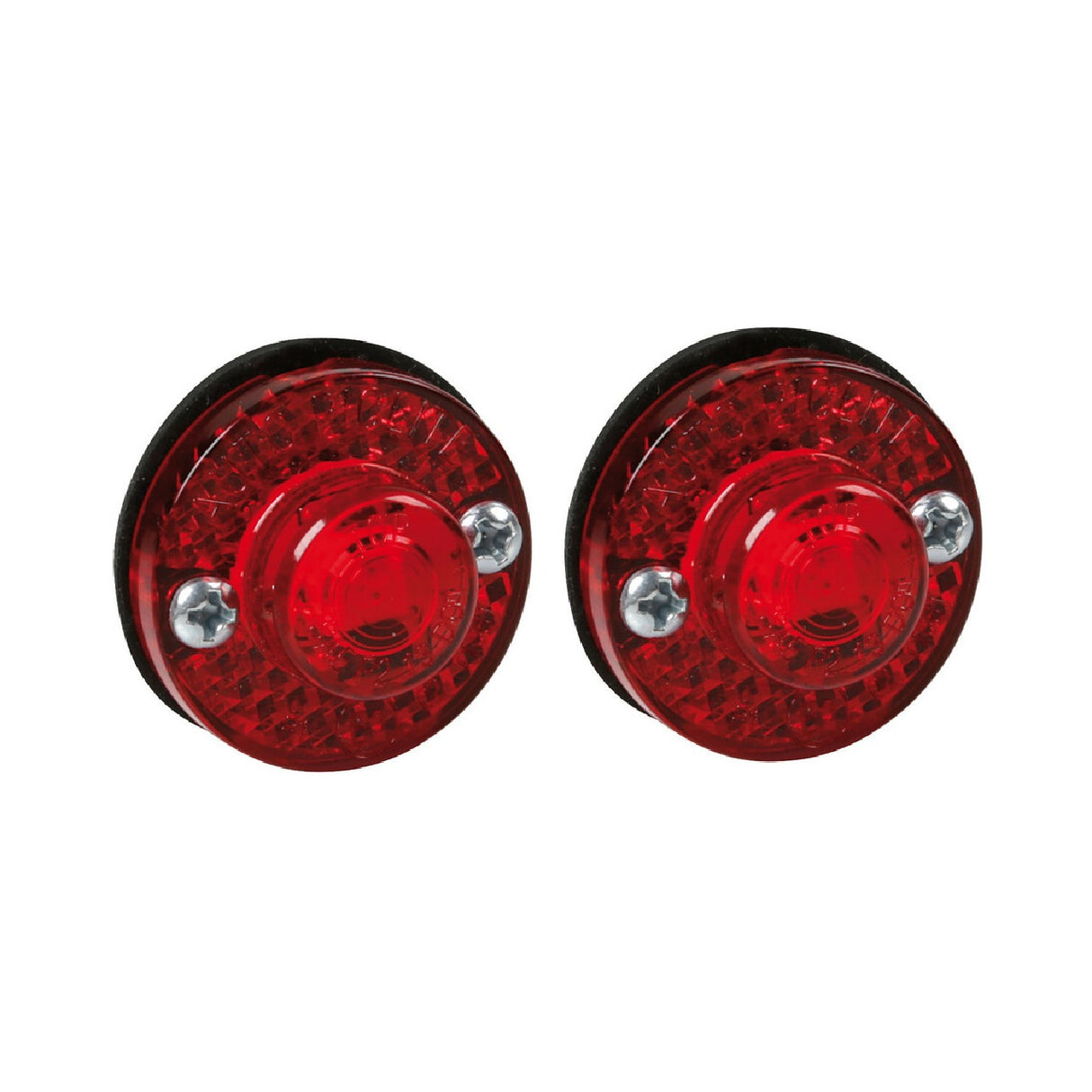Pair of 1 LED side marker lights, 24V - Red