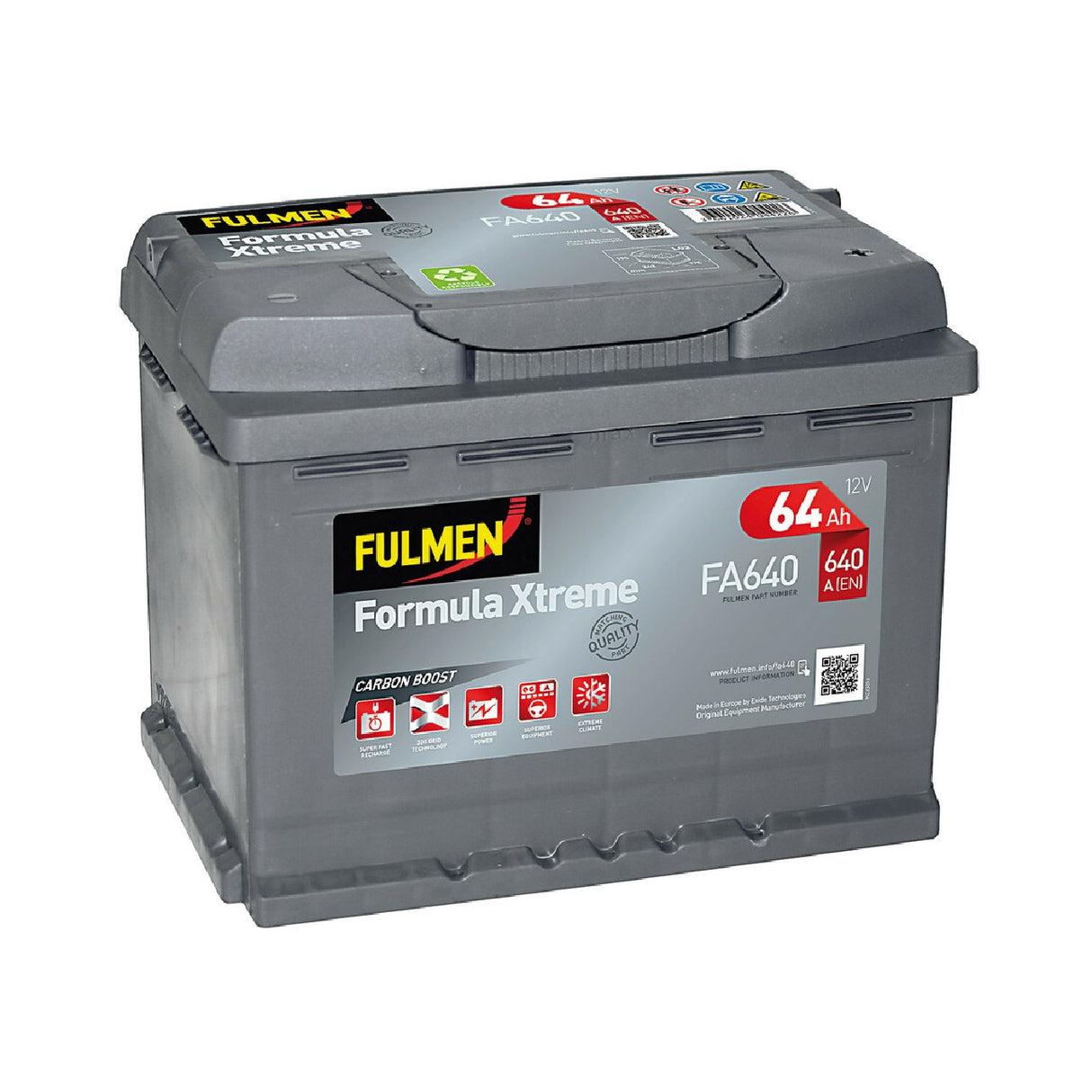 Fulmen FA640 Car Battery 12V Formula Xtreme 64 Ah 640 A