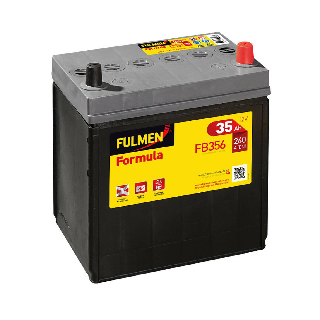Fulmen FB356 12V Formula Car Battery 35 Ah 240 A