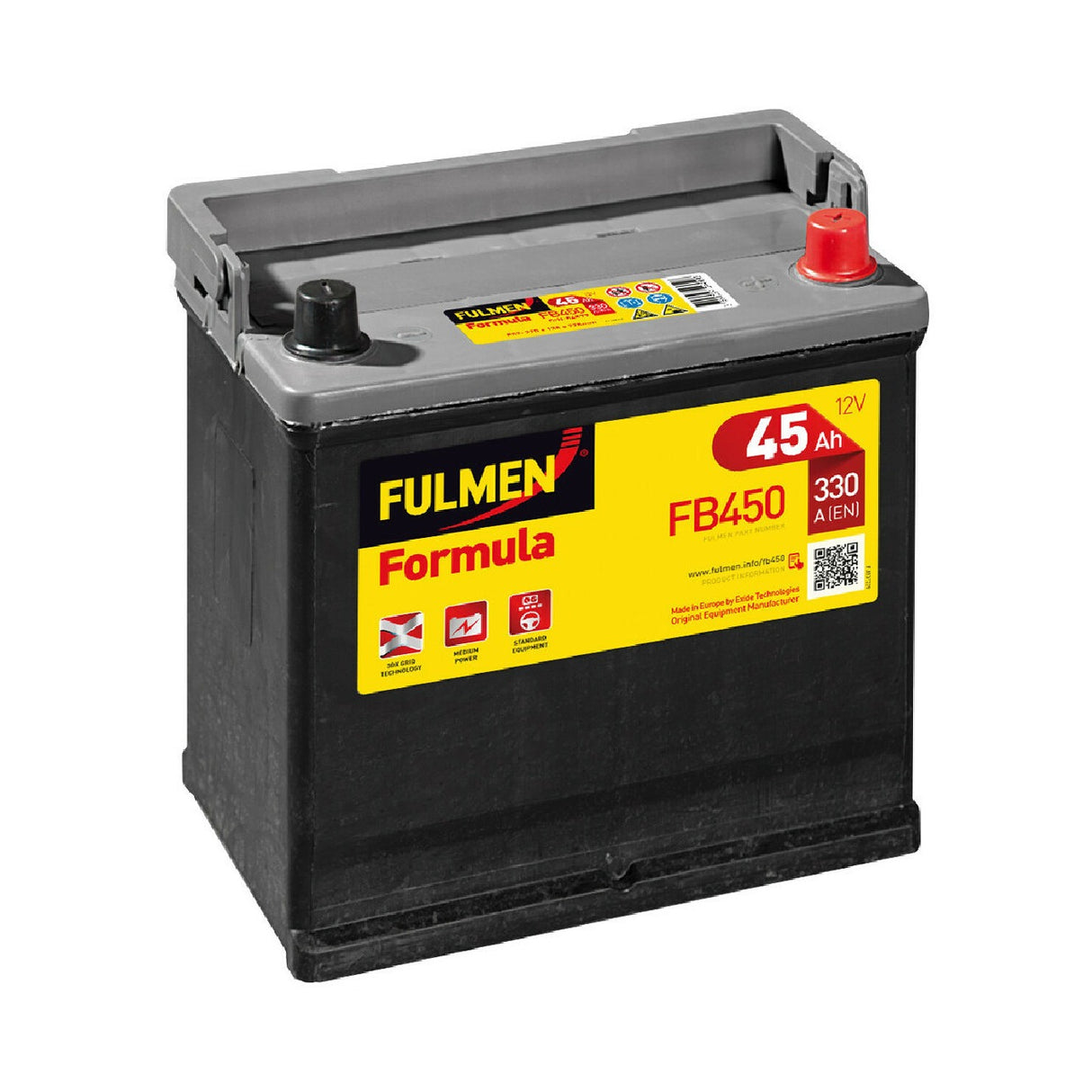 Fulmen FB450 12V Formula Car Battery 45 Ah 330 A