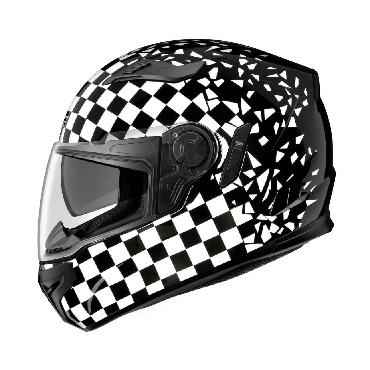 Irie Full Face Motorcycle Helmet Challenge Black AN23 White - XS