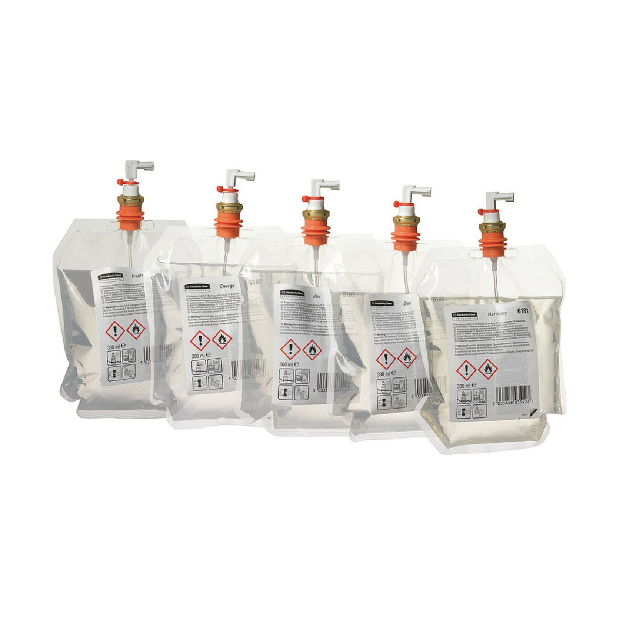 Lampen-Set mit 5 Nachfüllpackungen für den KC6994-Spender, verschiedene Raumdüfte, 300 ml