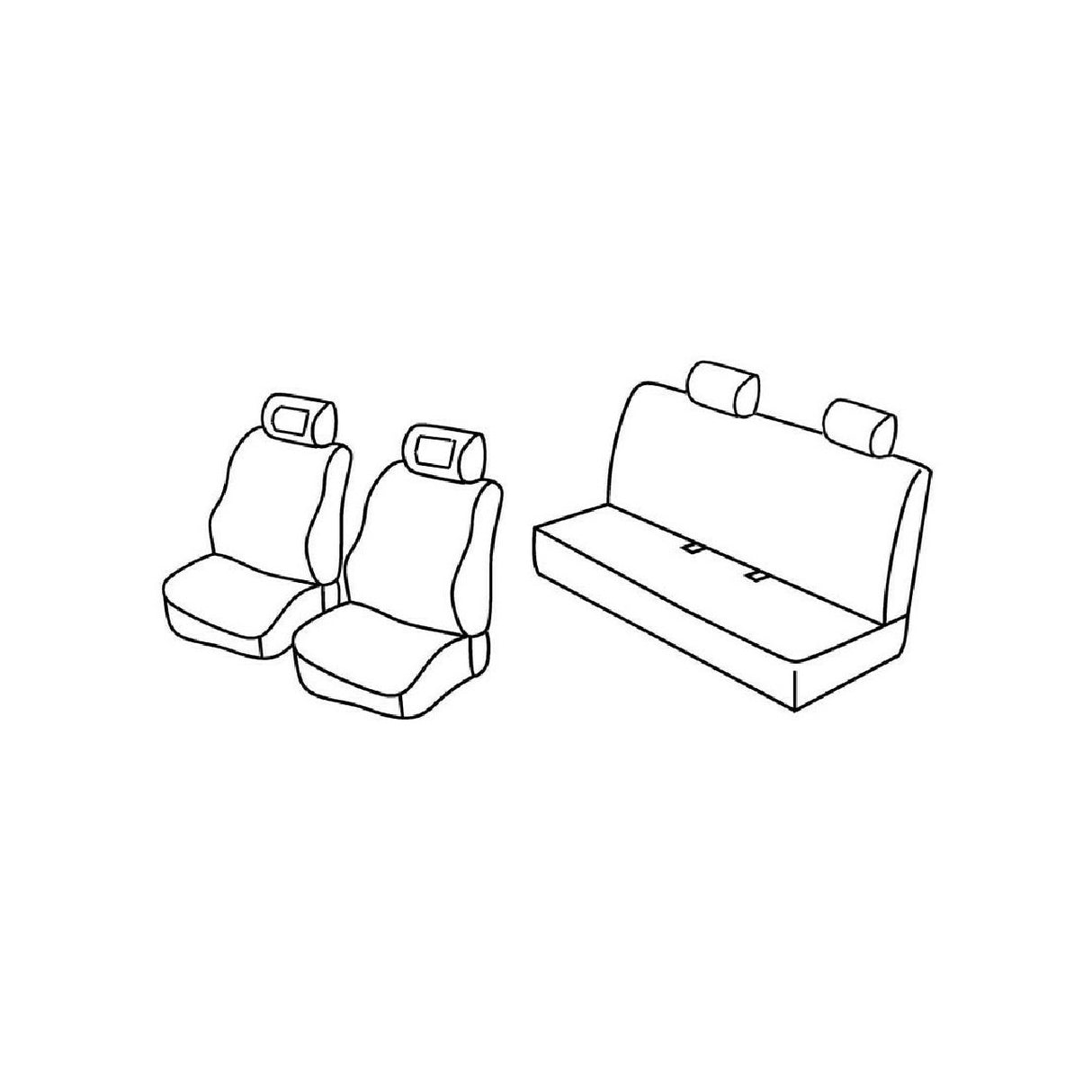 Black/Grey Seat Cover Set Fiat Panda 09/03>01/12 Classic 02/12>12/12 C15017F