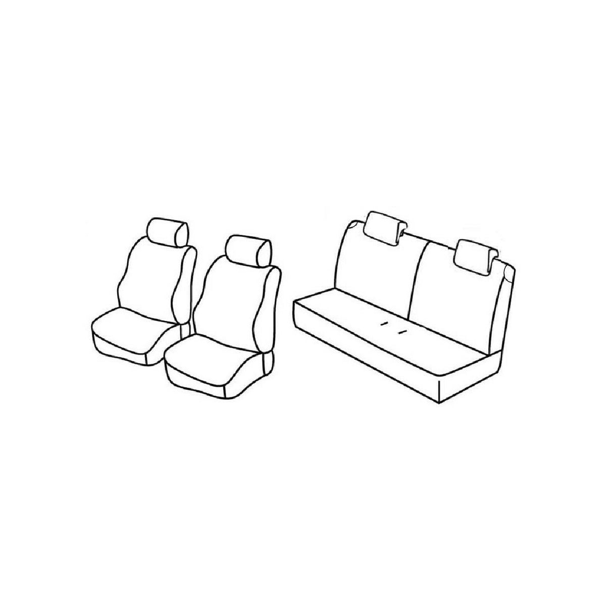 Black/Red Seat Cover Set Fiat Panda 09/03>01/12 Classic 02/12>12/12 C15018E