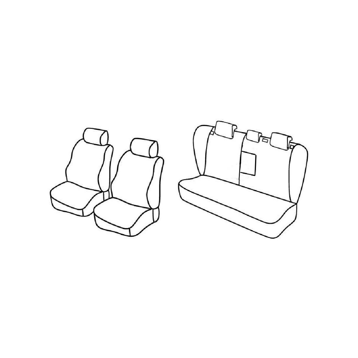 Lampa Superior Seat Cover Set - Black/Red - Fiat Croma (05/05>04/11)