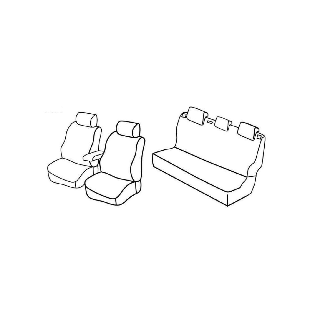 Superior Black/Red Seat Cover Set Volkswagen Polo 5p 09/09>09/17 Family