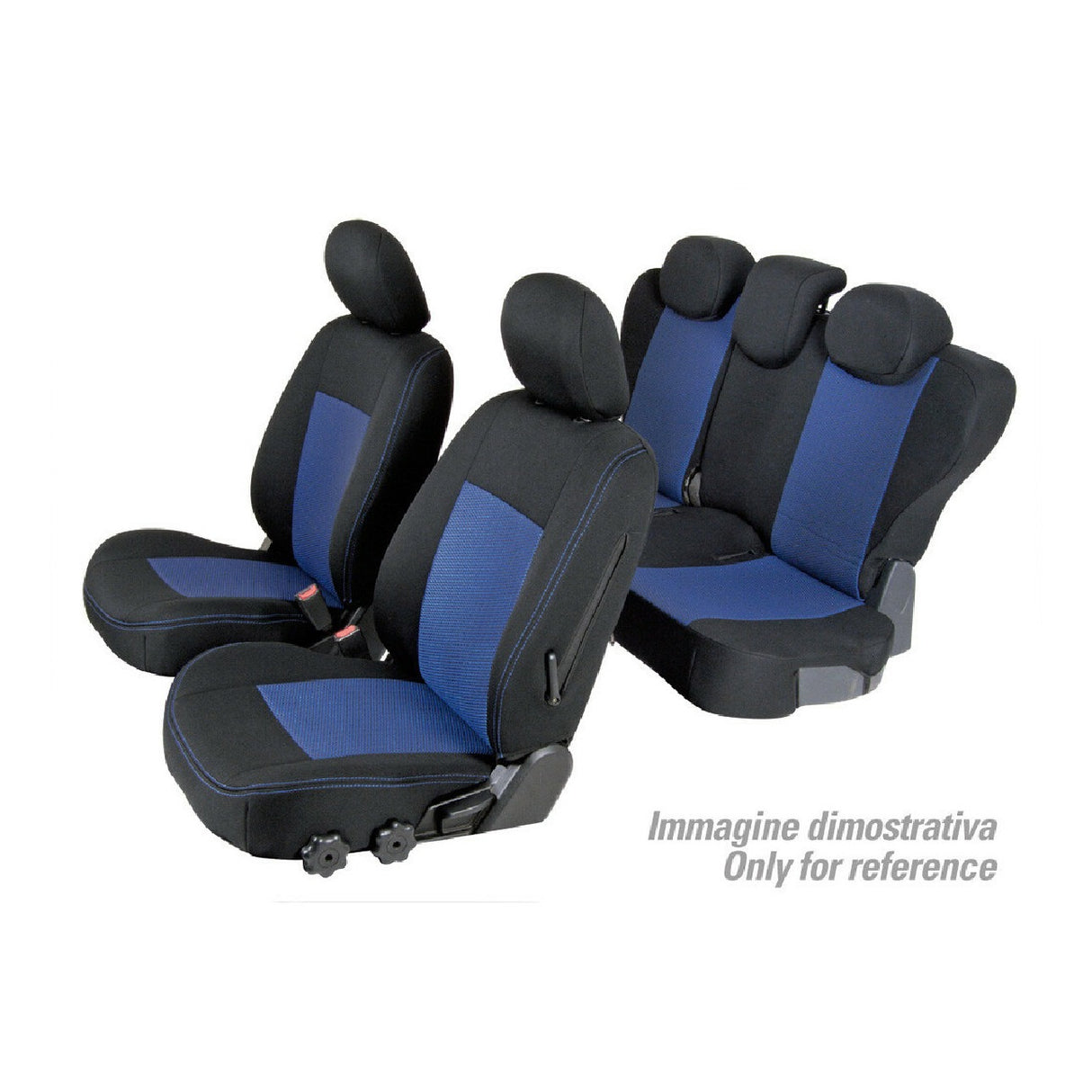 Superior Black/Blue Seat Cover Set Volkswagen Golf VII 5p 11/12>12/19