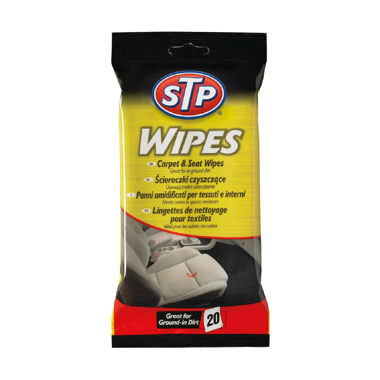 STP Wet Wipes for Fabrics and Interiors - 20 pcs