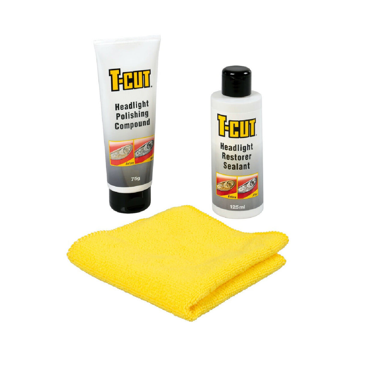 Carplan T-Cut, kit rinnova fanali - 75 g + 125 ml