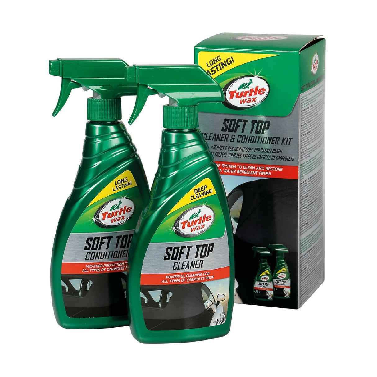Turtle Wax Kit manutenzione e pulizia per capote in tessuto - 500+500 ml