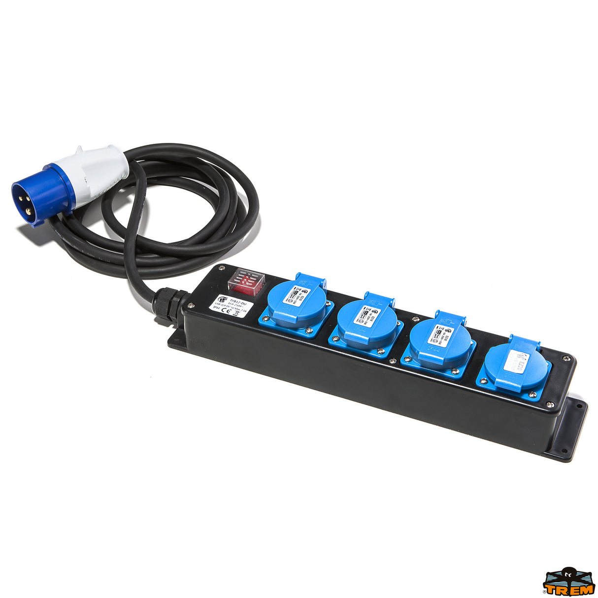 T-Power 3-fach Steckdosenleiste mit USB-Anschluss, CE-Kennzeichnung und Abdeckung