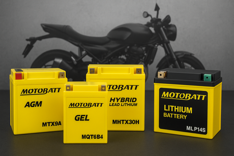 Motobatt Batterie Moto AGM Quadflex - Lithium / HP / P -  Hybrid
