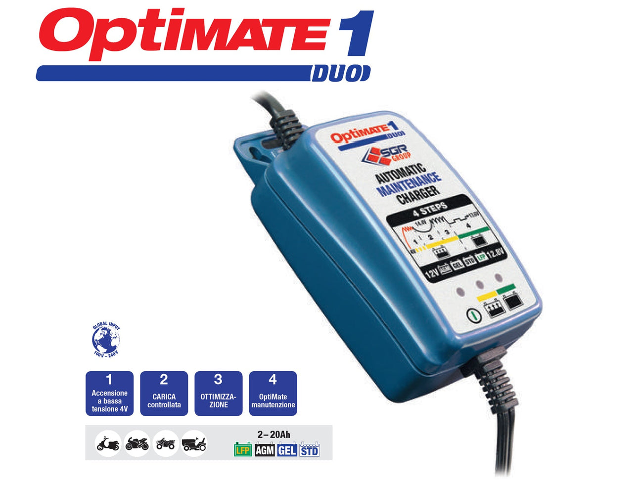 Caricabatterie Tecmate Optimate DUO