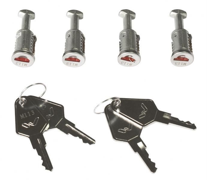 Menabo Set mit 4 Delta-Dachgepäckträgerschlössern