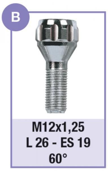 Cora Serie 4 Diebstahlsicherungs-Radbolzen Modell B