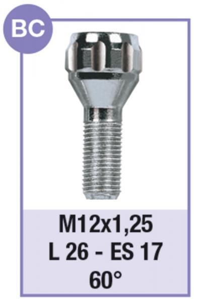 Cora Serie 4 Diebstahlsicherungs-Radbolzen Modell BC