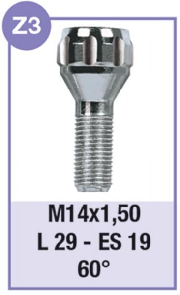 Cora Series 4 anti-theft wheel bolts model Z3