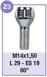 Cora Series 4 anti-theft wheel bolts model Z3