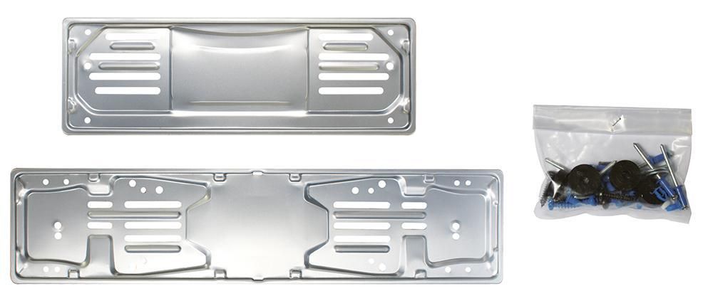 Cora Satz vorderer und hinterer Kennzeichenhalter aus Aluminium