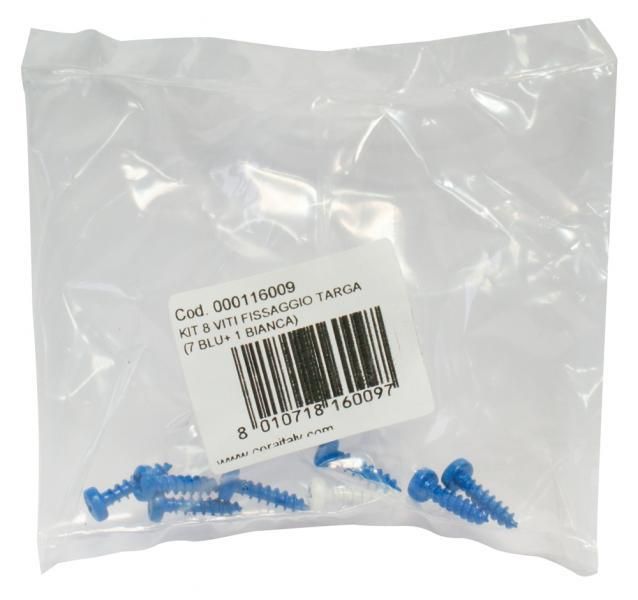 Cora Kit of 8 license plate fixing screws