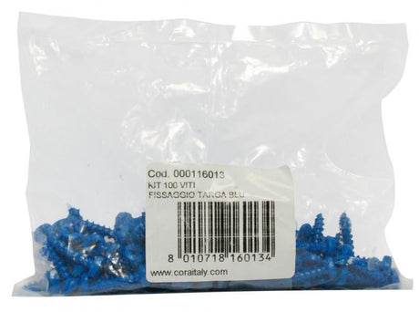 Cora Kit 100 viti blu fissaggio targa