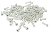 Cora Kit 100 viti bianche fissaggio targa