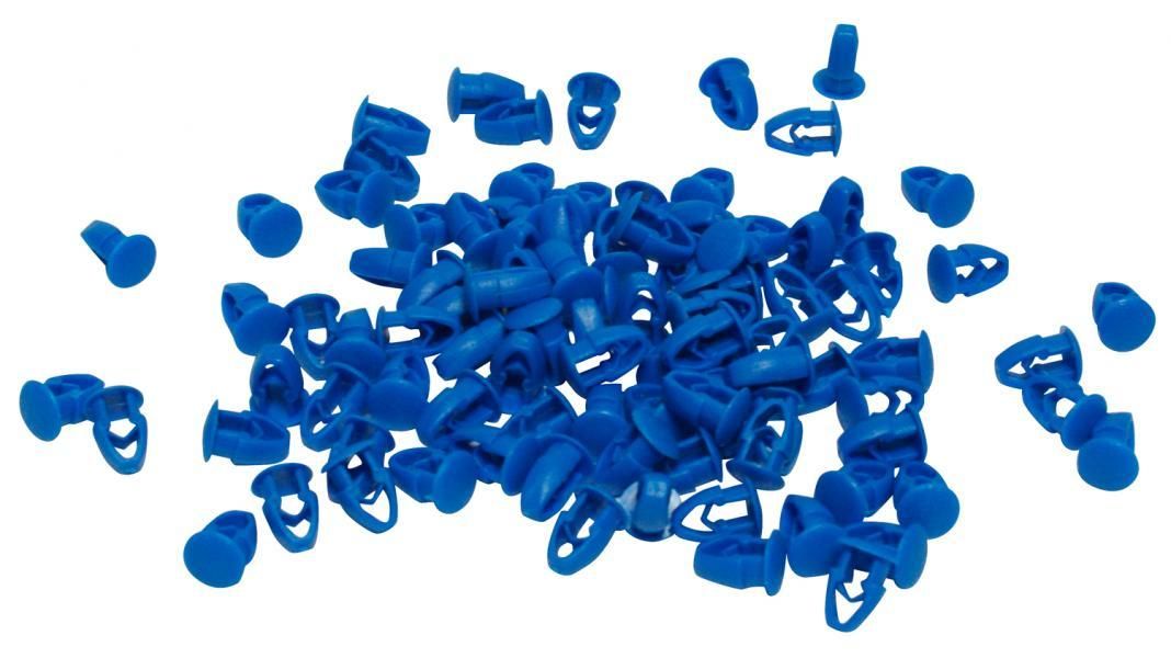 Cora Kit 100 bottoni blu fissaggio targa