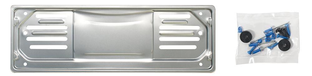 Cora Aluminium-Frontkennzeichenhalter mit Montagesatz