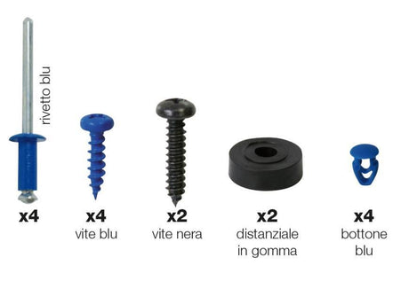 Cora Portatarga anteriore in plastica con kit fissaggio