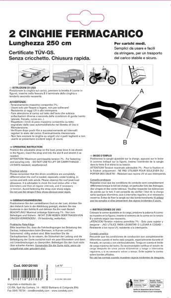 Cora Cinghie fermabagagli 250 cm