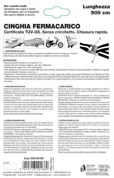 Cora Cinghia fermabagagli 500 cm