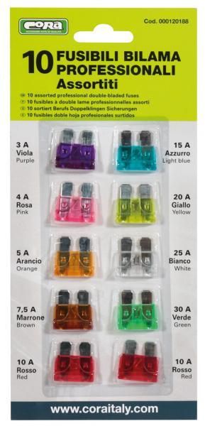 Fusibles de cuchilla Cora 10 piezas