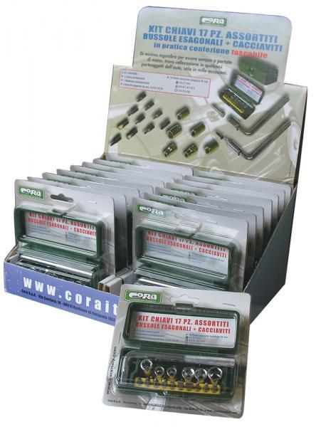 Cora 17-teiliges Steckschlüssel- und Schraubendreher-Set