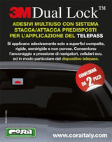 Par de adhesivos multiusos 3M Dual Lock Cora en negro