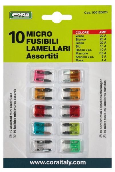 Fusibles de cuchilla micro Cora 10 piezas