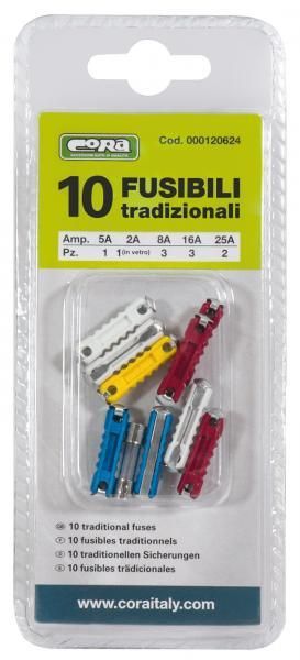 Cora Traditionelle Sicherungen, 10 Stück