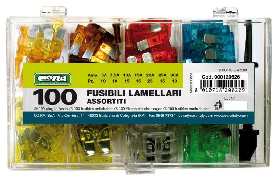 Fusibles de cuchilla Cora 100 piezas