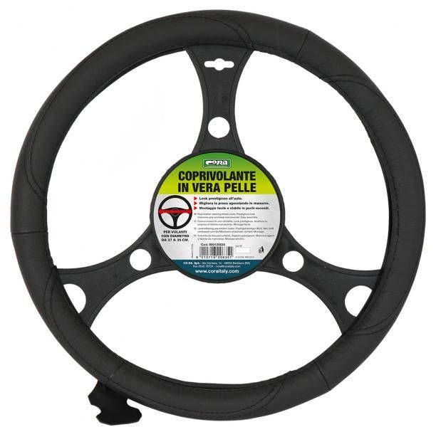 Cora Natural Leather Steering Wheel Cover