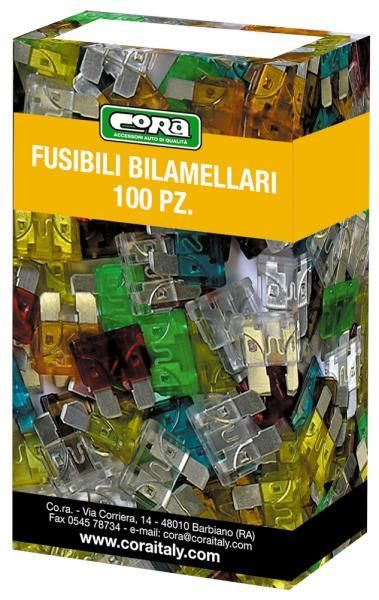 Fusibles de cuchilla Cora 20A 100 piezas