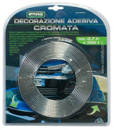 Decorazione adesiva cromata 0,7x500 cm