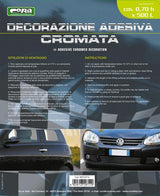 Decorazione adesiva cromata 0,7x500 cm
