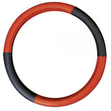 Cora Black/Red Faux Leather Steering Wheel Cover