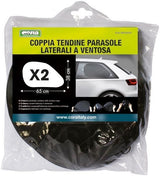 Cora Tendine parasole laterali a trapezio nere 65x38 cm