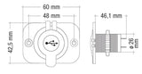 Cora Doppia presa USB 5V/1A - 5V/2.1A