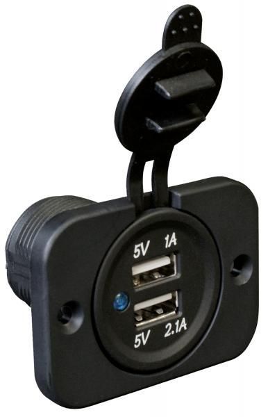 Toma USB doble Cora 5 V/1 A - 5 V/2,1 A