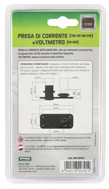 Cora Presa di corrente 15A/12V-10A/24V con voltmetro 5V-30V DC