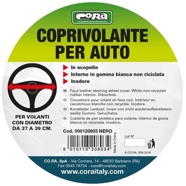Cora Coprivolante in ecopelle nero