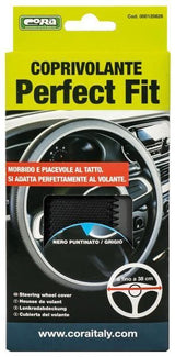 Cora Perfect Fit Lenkradbezug Schwarz/Grau gepunktet